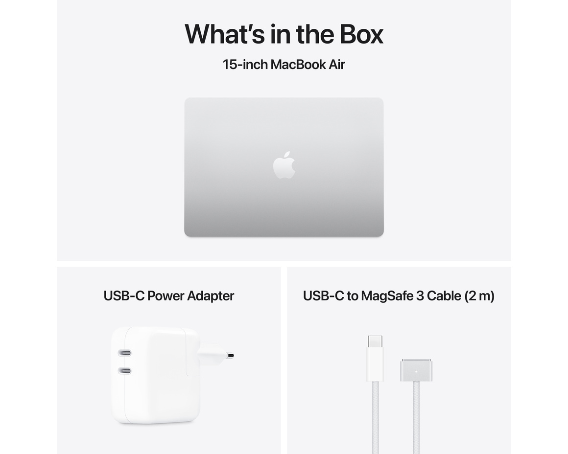 MacBook Air 15 M4 chip, 10-core CPU,10-core GPU/24GB/512GB SSD - Silver
