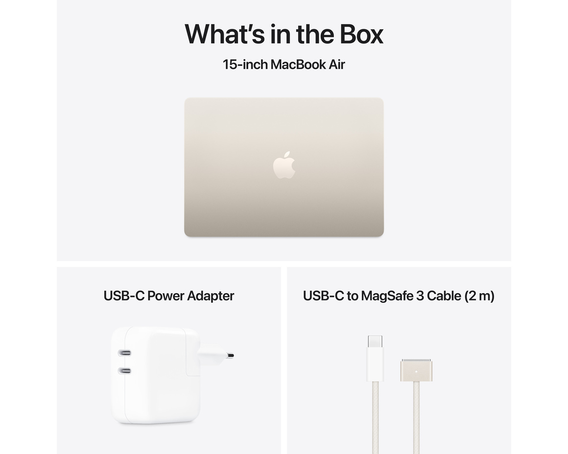 MacBook Air 15 M4 chip, 10-core CPU,10-core GPU/16GB/256GB SSD - Stjärnglans