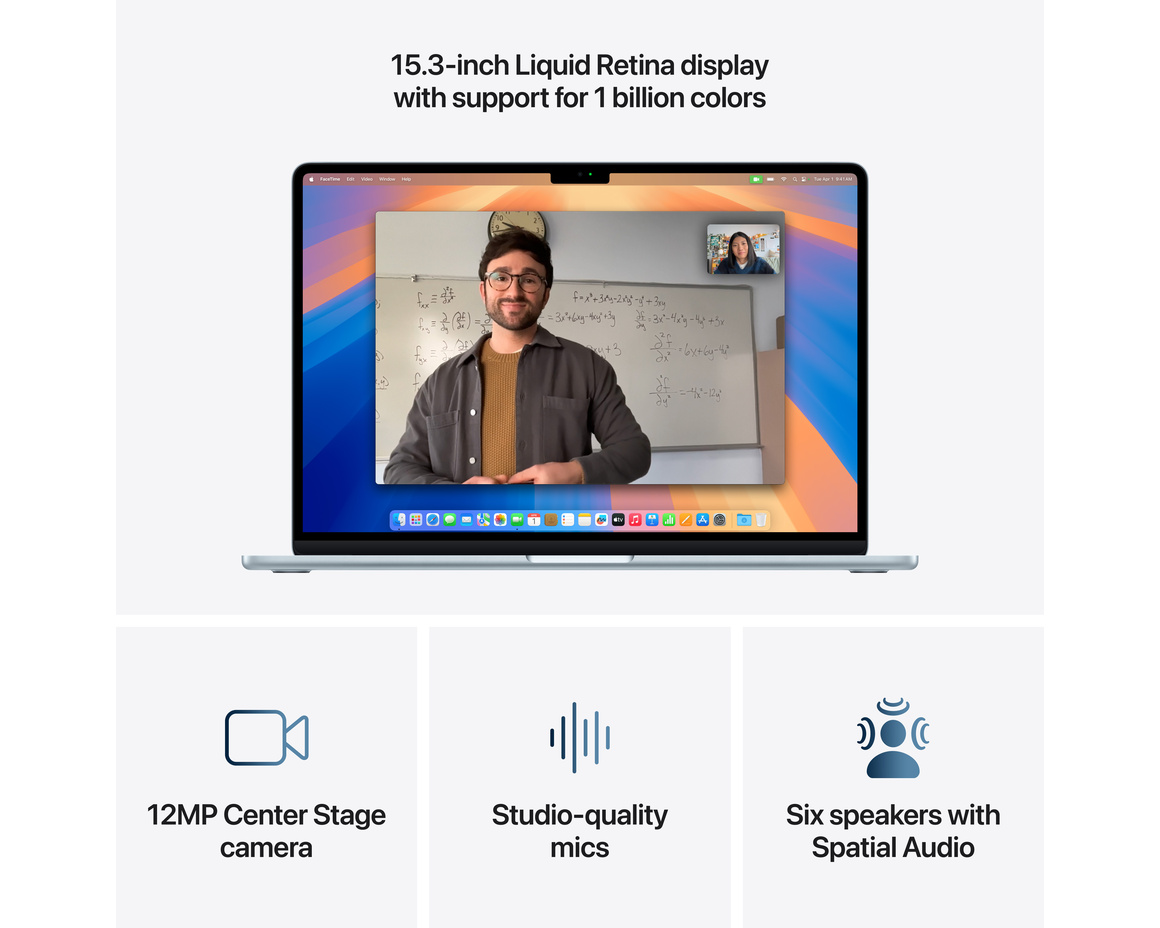MacBook Air 15 M4 chip, 10-core CPU,10-core GPU/24GB/512GB SSD - Himmelsblå