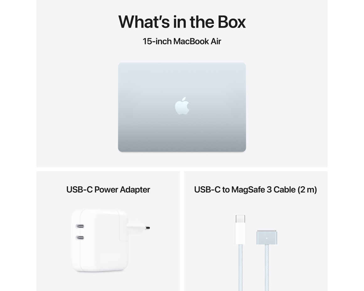 MacBook Air 15 M4 chip, 10-core CPU,10-core GPU/24GB/512GB SSD - Himmelsblå