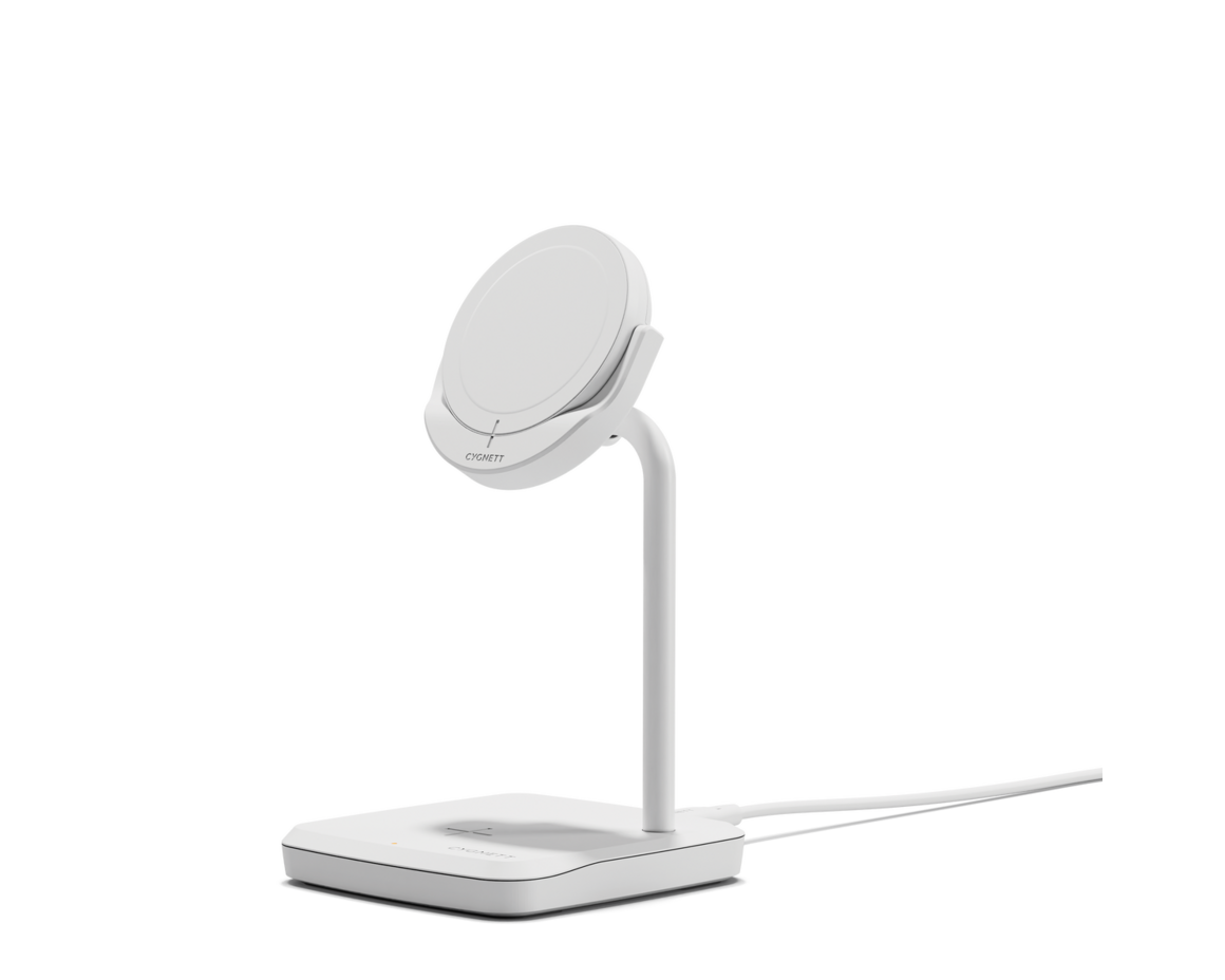 Cygnett Qi2 2-i-1 15W Trådlös Laddningsstation Vit