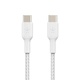 Belkin BoostCharge USB-C till USB-C 2.0 Nylonflätad Silikon Vit 1 m Belkin BoostCharge USB-C till USB-C 2.0 Nylonflätad Silikon Vit 1 m