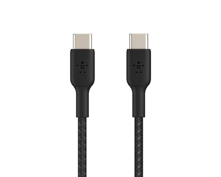 Belkin BoostCharge USB-C till USB-C 2.0 Nylonflätad Silikon Svart 3 m