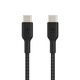 Belkin BoostCharge USB-C till USB-C 2.0 Nylonflätad Silikon Svart 3 m Belkin BoostCharge USB-C till USB-C 2.0 Nylonflätad Silikon Svart 3 m