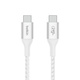 Belkin USB-C till USB-C 240w 2.0 PCR Flätad Kabel Vit 1 m Belkin USB-C till USB-C 240w 2.0 PCR Flätad Kabel Vit 1 m