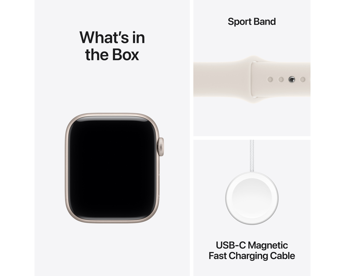 Apple Watch SE 3 Stjärnglans 44 mm GPS + Cellular M/L