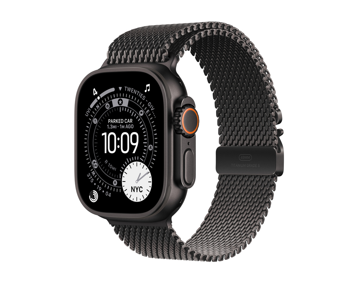 Apple Watch Ultra 3 GPS + Cellular 49mm med Milanese Loop Svart Medium