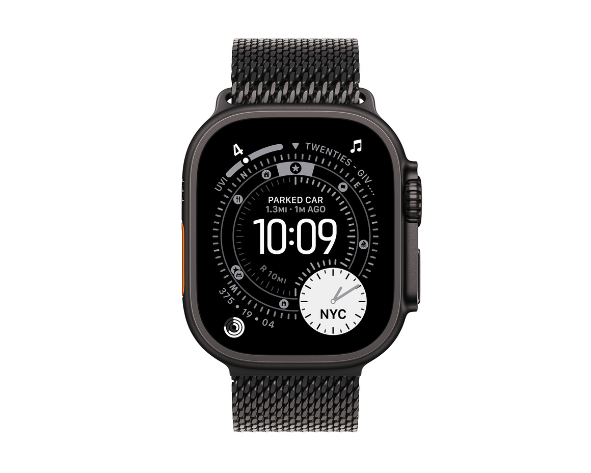 Apple Watch Ultra 3 GPS + Cellular 49mm med Milanese Loop Svart Medium