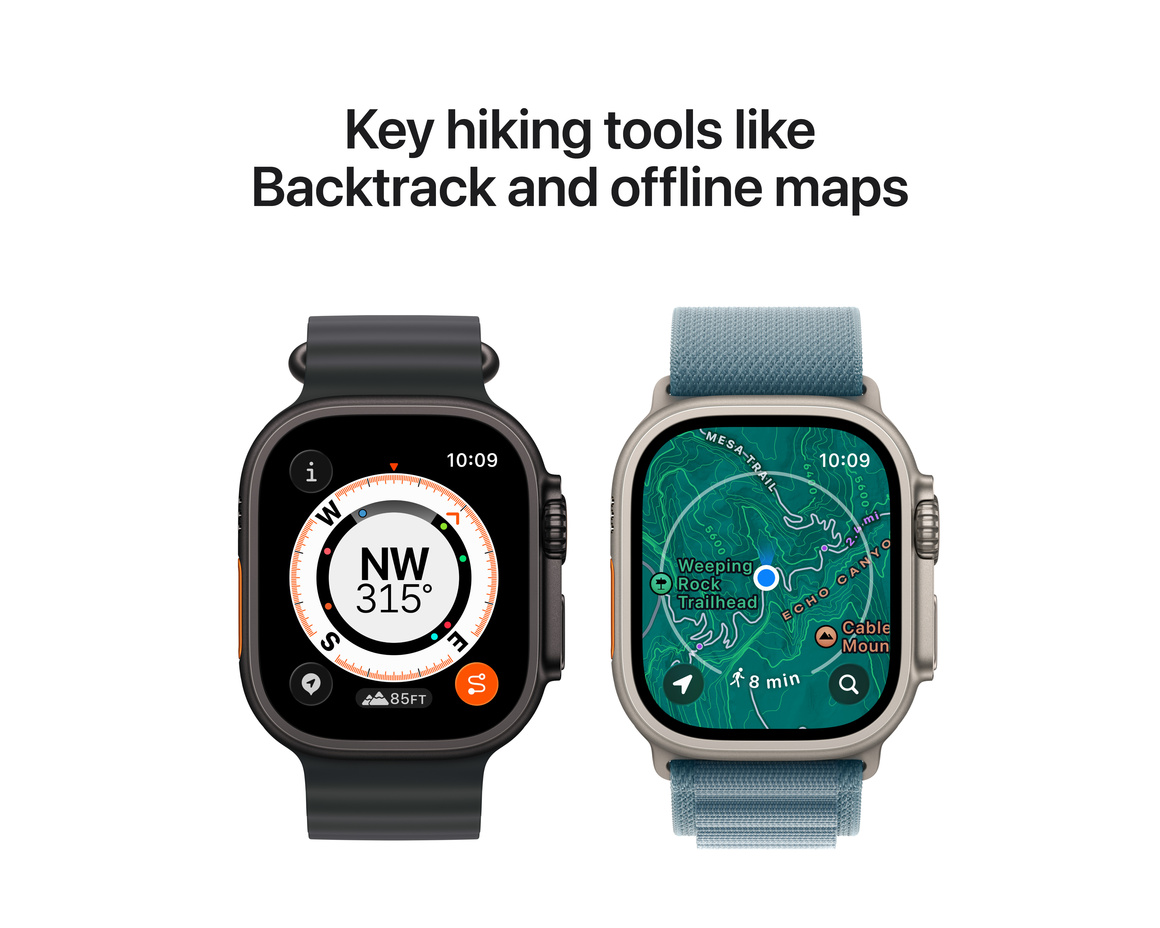 Apple Watch Ultra 3 GPS + Cellular 49mm med Milanese Loop Svart Medium