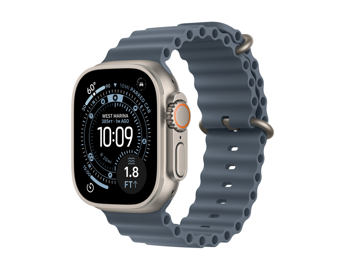 Apple Watch Ultra 3 GPS + Cellular 49mm med Ankarblå Ocean Band