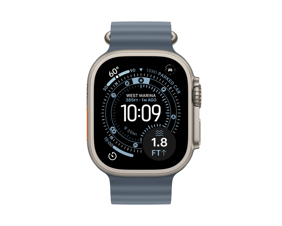 Apple Watch Ultra 3 GPS + Cellular 49mm med Ankarblå Ocean Band