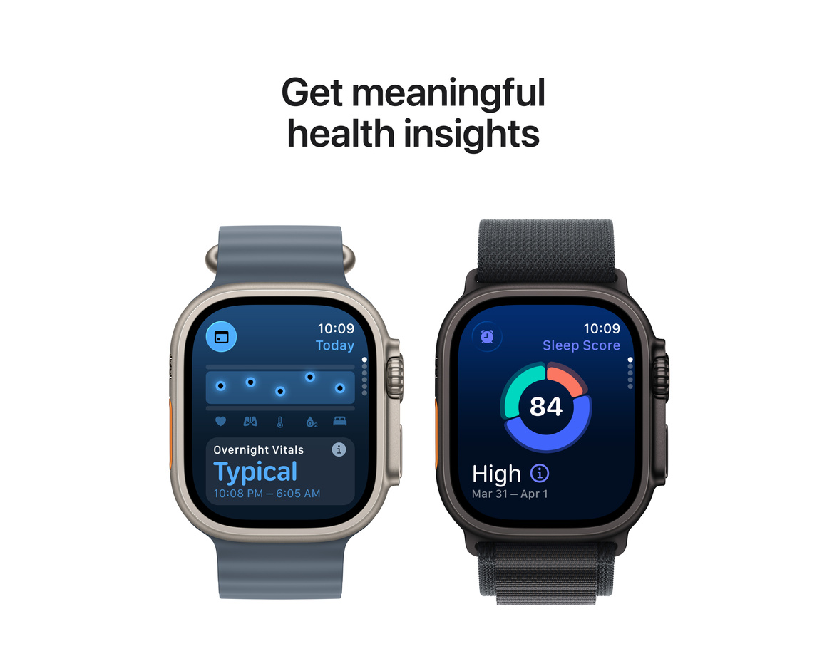 Apple Watch Ultra 3 GPS + Cellular 49mm med Ankarblå Ocean Band