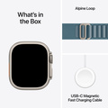 Apple Watch Ultra 3 GPS + Cellular 49mm med Ljusblå Bergsloop Small