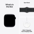 Apple Watch Series 11 Aluminium med Sportband Gagatsvart 42 mm GPS S/M