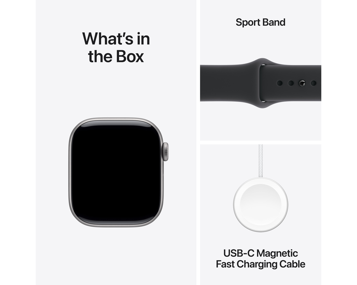 Apple Watch Series 11 Aluminium med Sportband Rymdgrå 42 mm GPS S/M