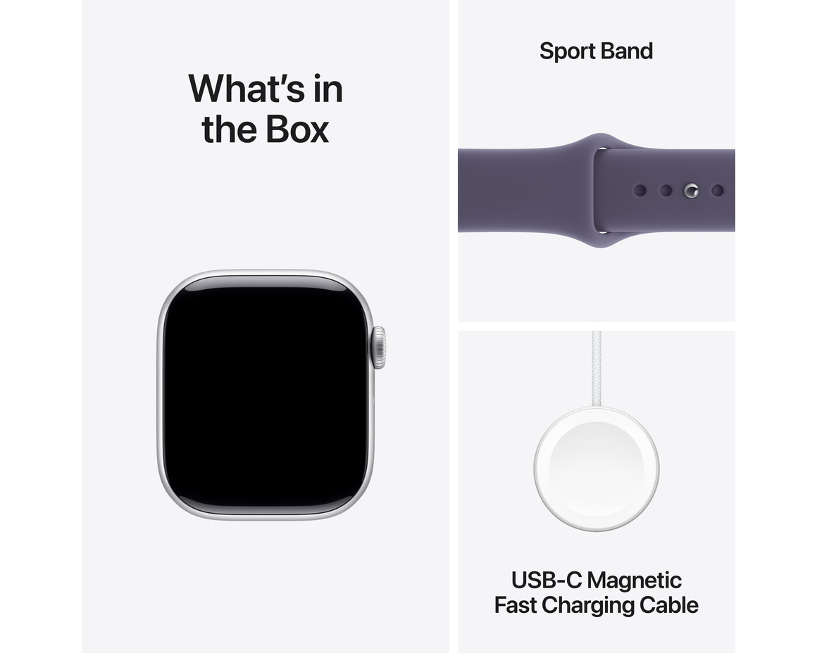 Apple Watch Series 11 Aluminium med Sportband Silver 42 mm GPS - Cellular M/L