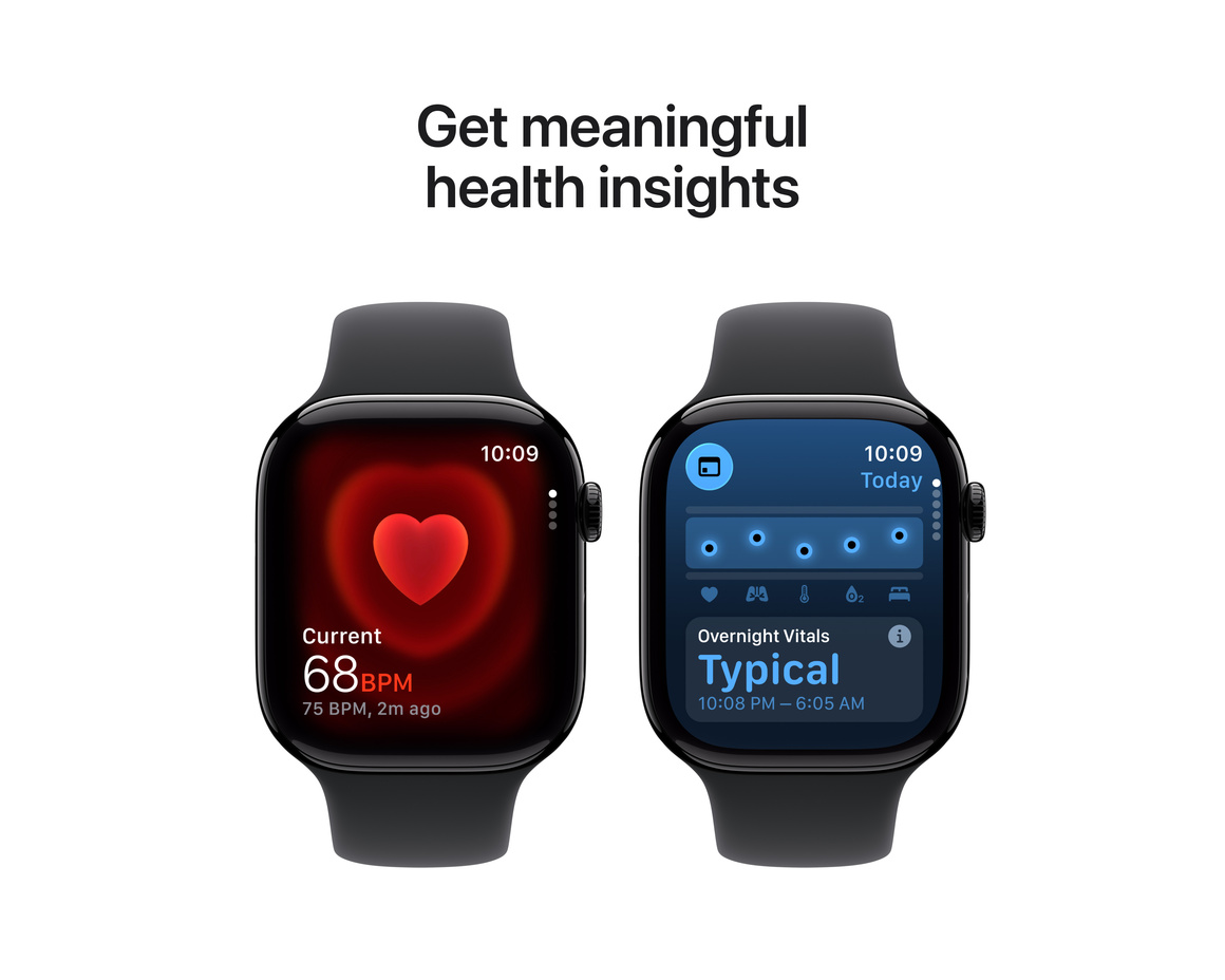 Apple Watch Series 11 Aluminium med Sportband Gagatsvart 46 mm GPS M/L