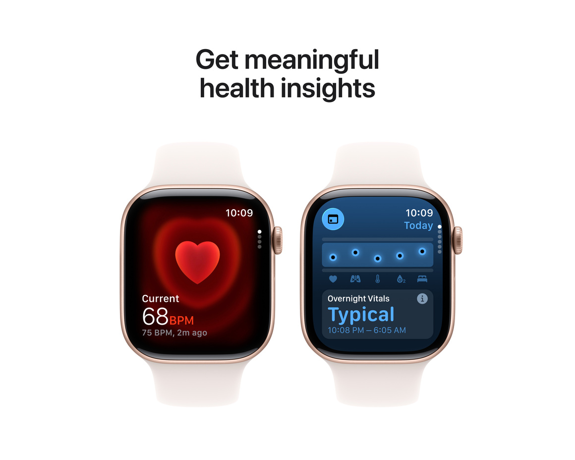 Apple Watch Series 11 Aluminium med Sportband Roséguld 46 mm GPS - Cellular S/M