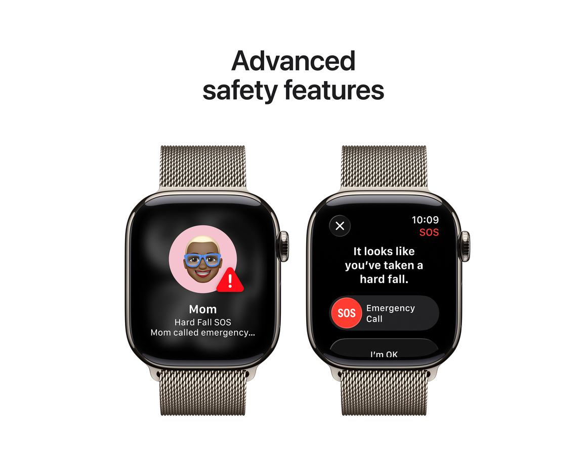 Apple Watch Series 11 Aluminium med Milanesisk Loop 46 mm Naturlig S/M