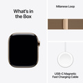 Apple Watch Series 11 Titan med Milanesisk Loop 46 mm Guld M/L