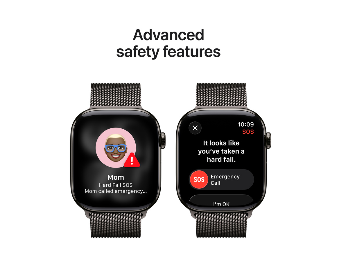 Apple Watch Series 11 Titan med Milanesisk Loop 42 mm Skiffer