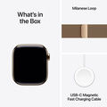 Apple Watch Series 11 Titan med Milanesisk Loop 42 mm Guld