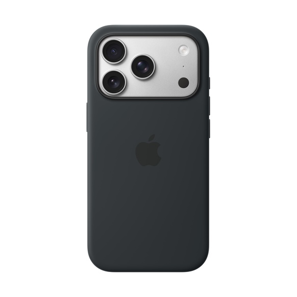 Silikonskal med MagSafe till iPhone 17 Pro Svart