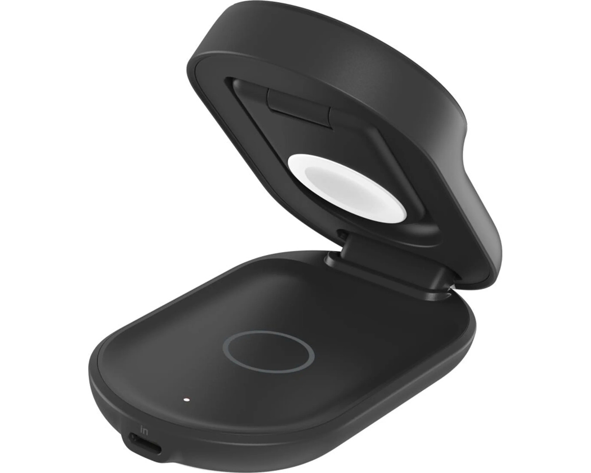 Belkin UltraCharge 3-i-1 hopfällbar magnetisk laddare med Qi2 25W Svart
