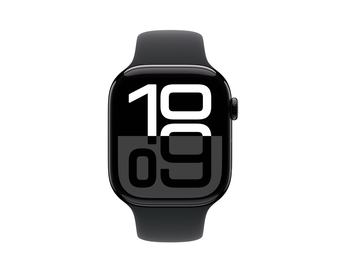 Apple Watch Series 10 GPS 46mm Gagatsvart Aluminiumboett - Gradering A (begagnad)
