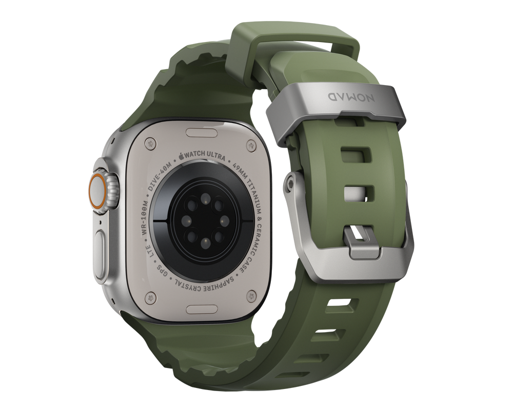 Nomad - Rocky Point Band - 46mm/49mm | Forest | Natural Hardware