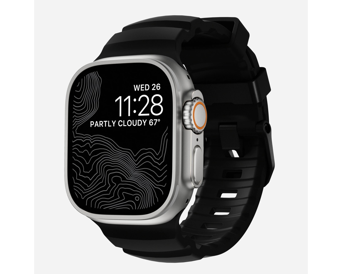 Nomad - Rocky Point Band - 46mm/49mm | Carbon Black | Black Hardware