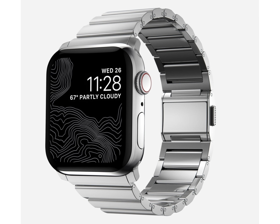 Nomad - Steel Band - 46mm/49mm | Silver Hardware