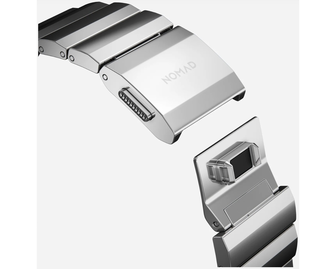 Nomad - Steel Band - 46mm/49mm | Silver Hardware
