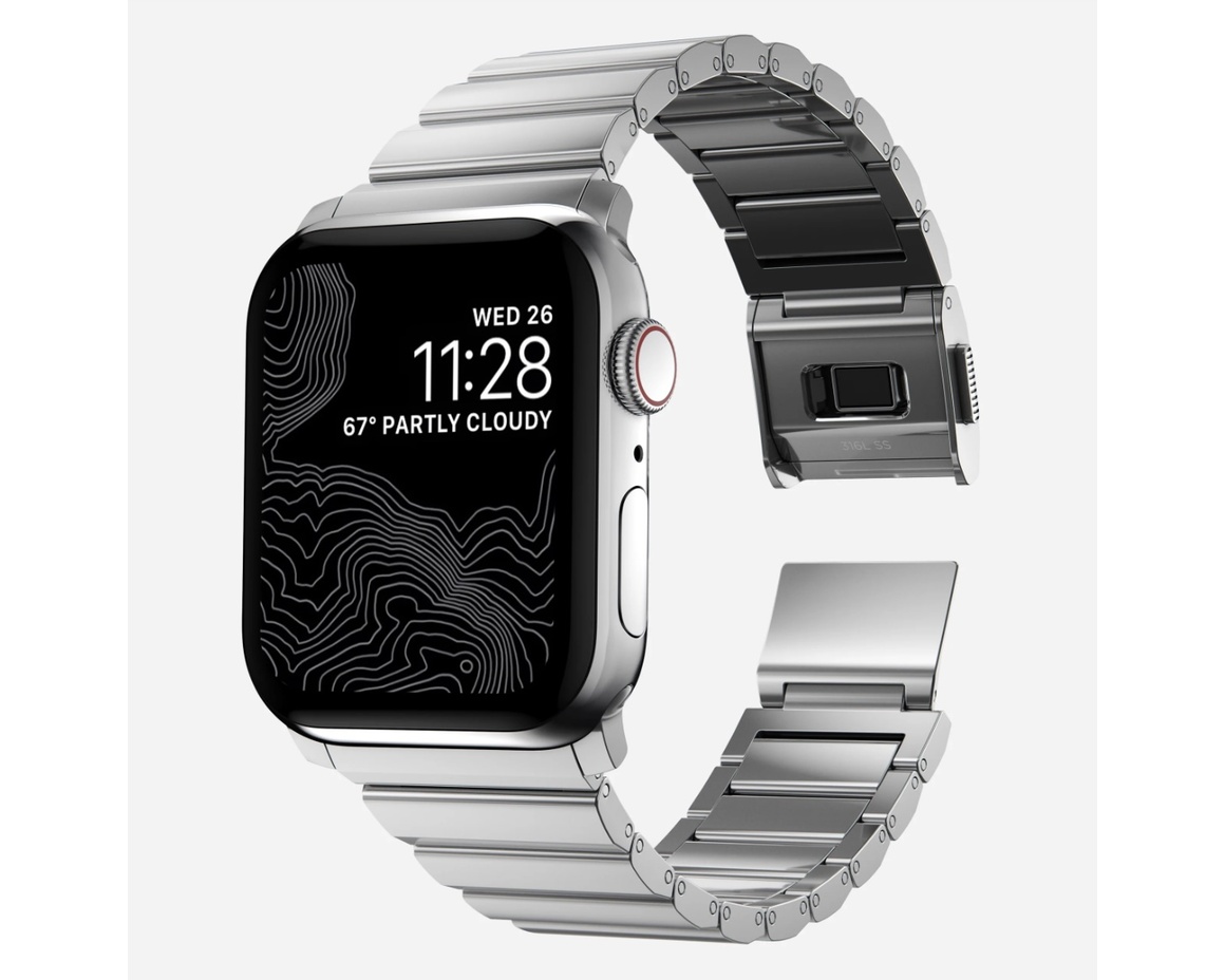 Nomad - Steel Band - 46mm/49mm | Silver Hardware