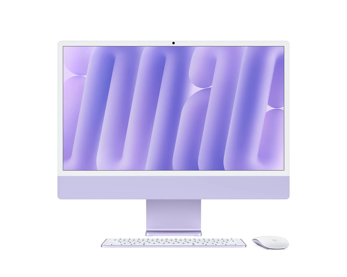 iMac 24 Retina 4.5K (2024) M4 8-core CPU, 8-core GPU/16GB/256GB SSD - Lila - (Standard)