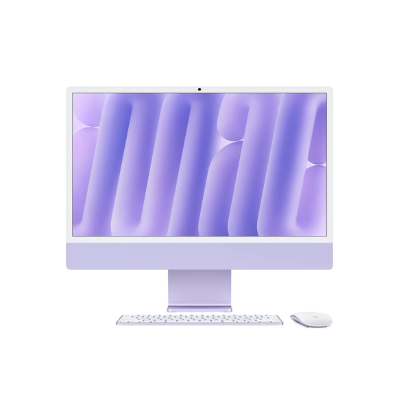 iMac 24 Retina 4.5K (2024) M4 8-core CPU, 8-core GPU/16GB/256GB SSD - Lila - (Standard)