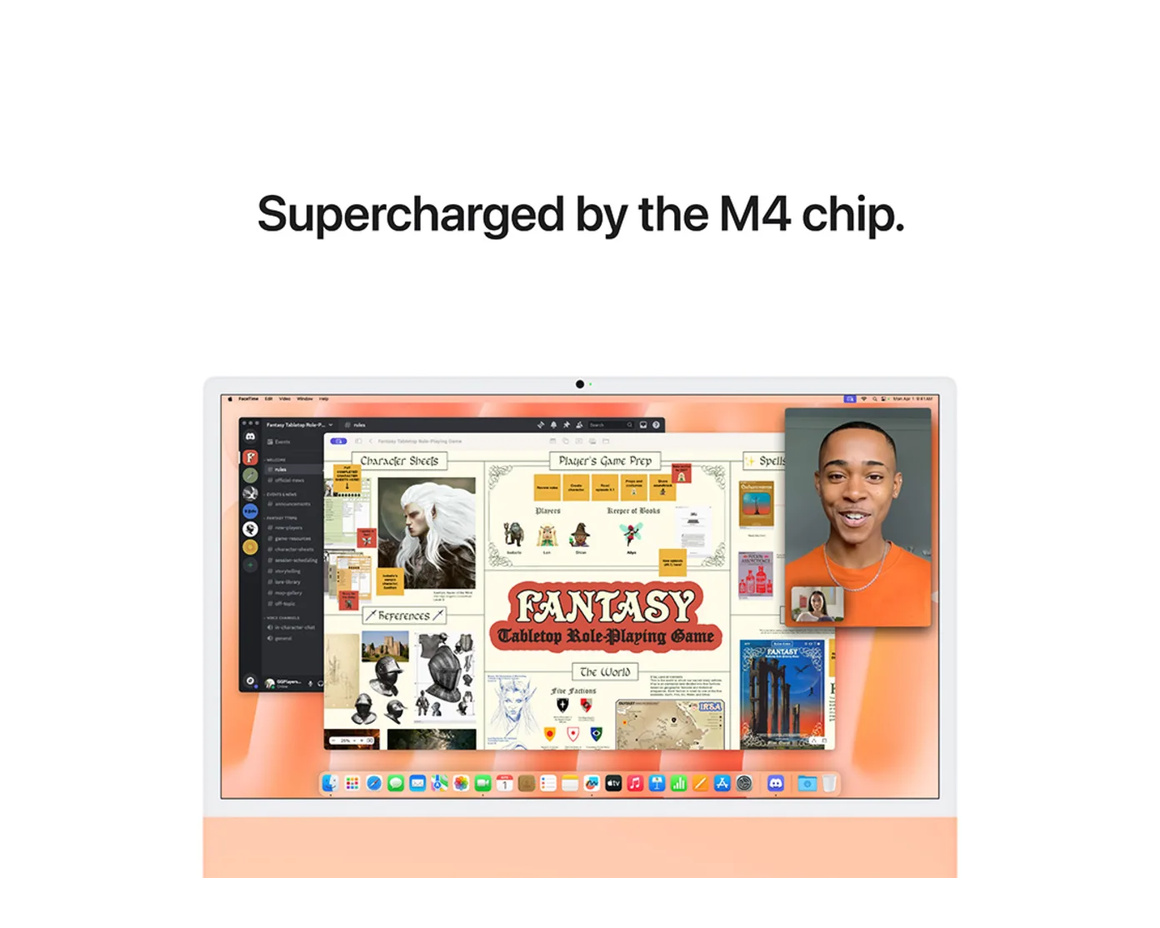 iMac 24 Retina 4.5K (2024) M4 10-core CPU, 10-core GPU/16GB/1TB SSD - Orange