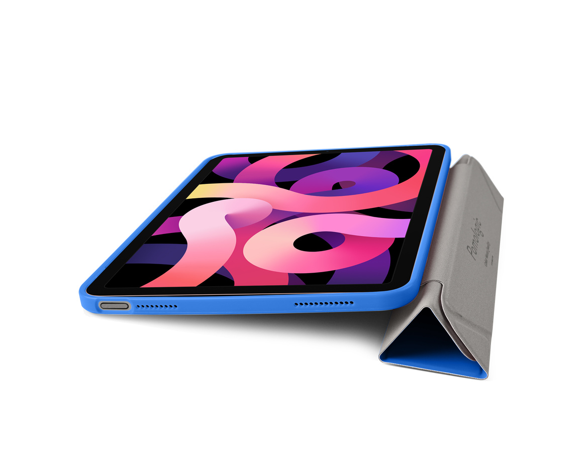 Pomologic - BookFold Clear till iPad 11(A16)/10,9 10th Gen - Clear/Blå