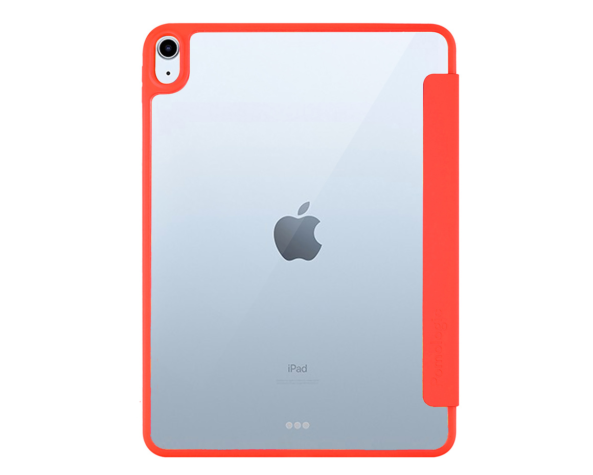 Pomologic - BookFold Clear till iPad 11(A16)/10,9 10th Gen - Clear/Röd