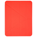 Pomologic - BookFold Clear till iPad 11(A16)/10,9 10th Gen - Clear/Röd