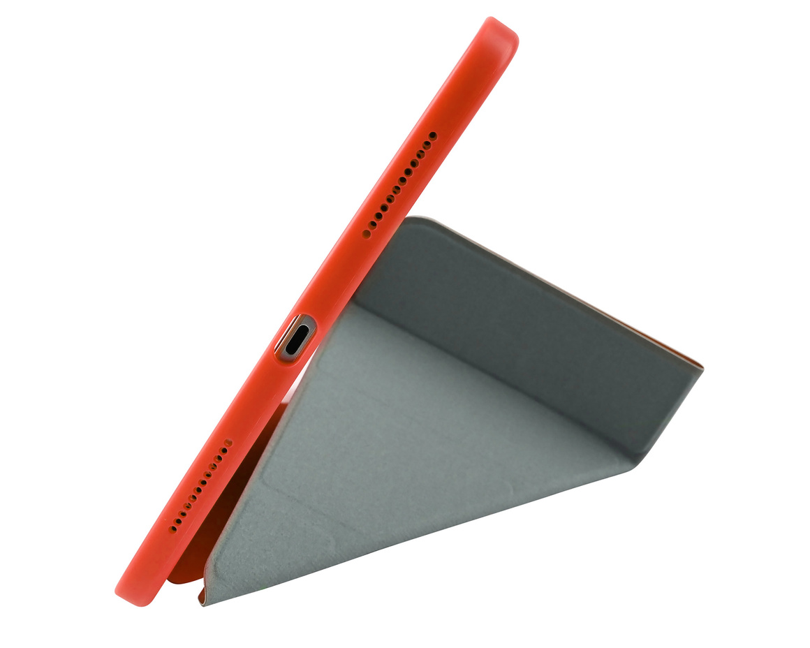 Pomologic - BookFold Clear till iPad 11(A16)/10,9 10th Gen - Clear/Röd