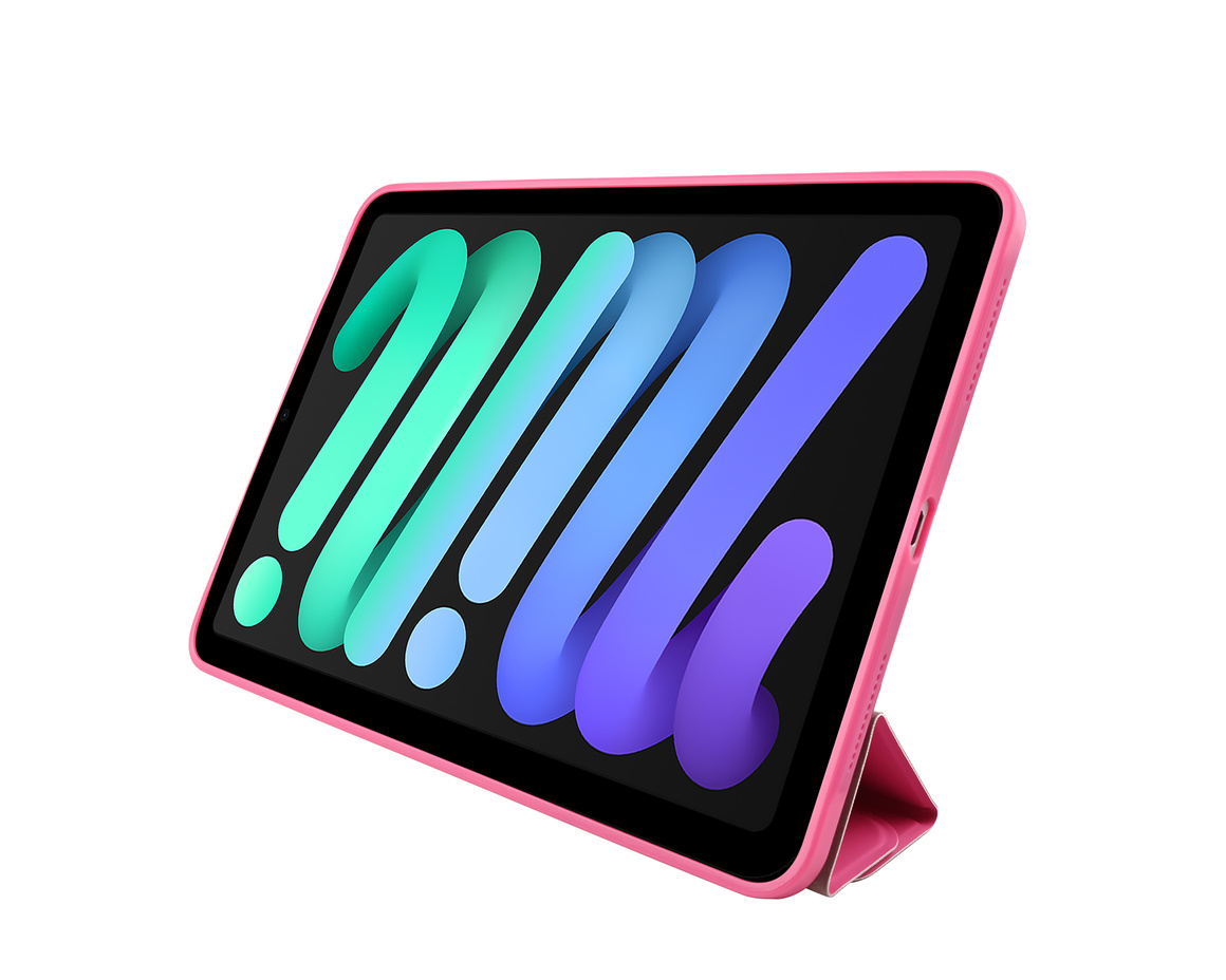 Pomologic - BookFold Clear till iPad 11(A16)/10,9 10th Gen - Clear/Rosa