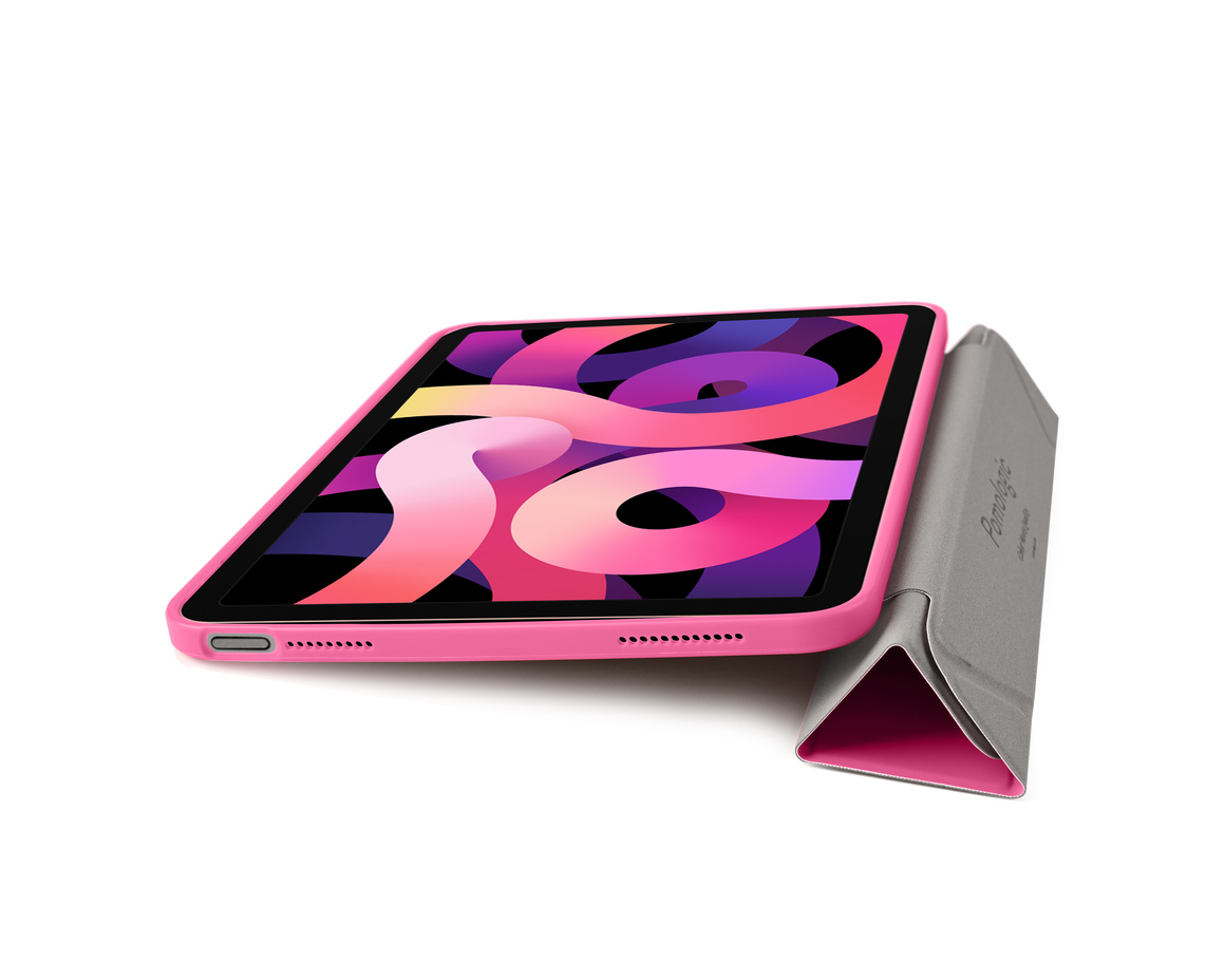 Pomologic - BookFold Clear till iPad 11(A16)/10,9 10th Gen - Clear/Rosa