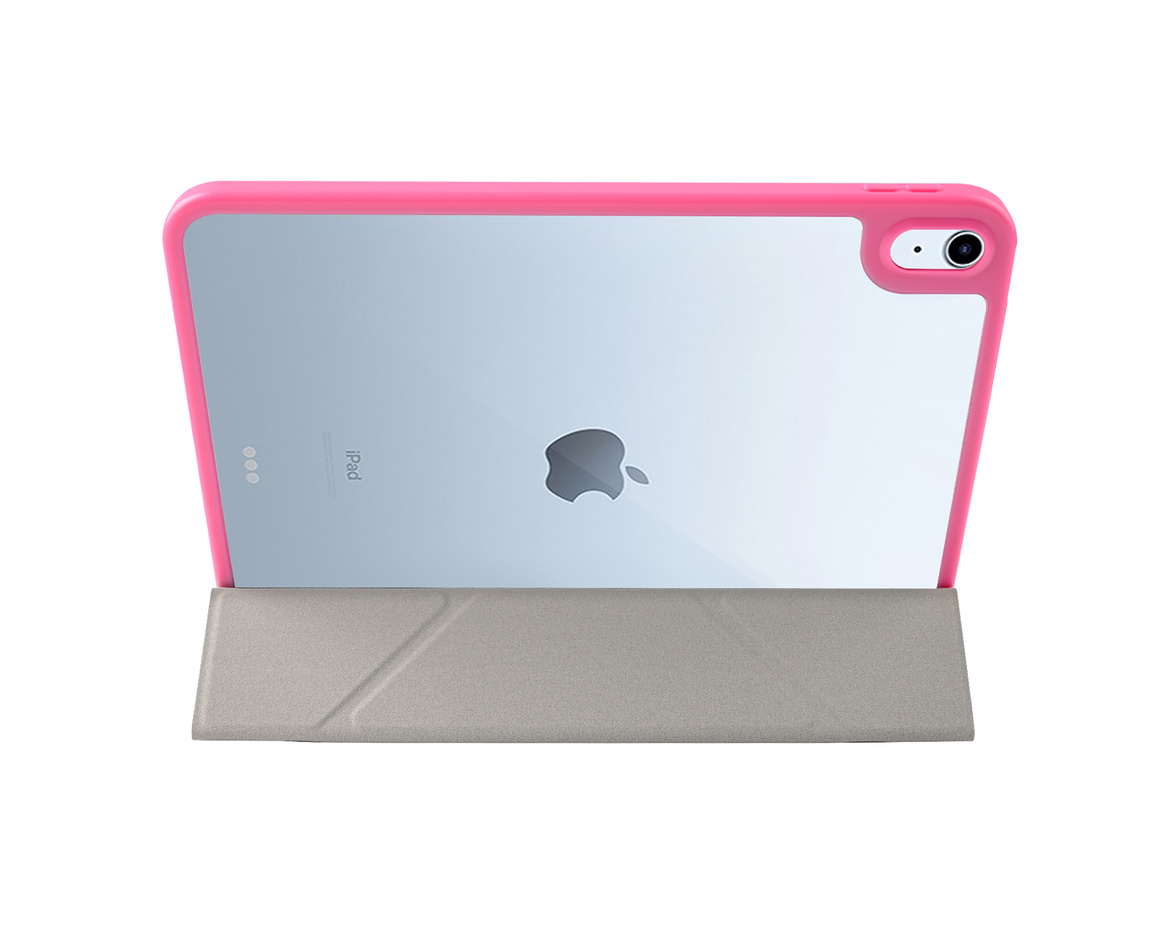 Pomologic - BookFold Clear till iPad 11(A16)/10,9 10th Gen - Clear/Rosa