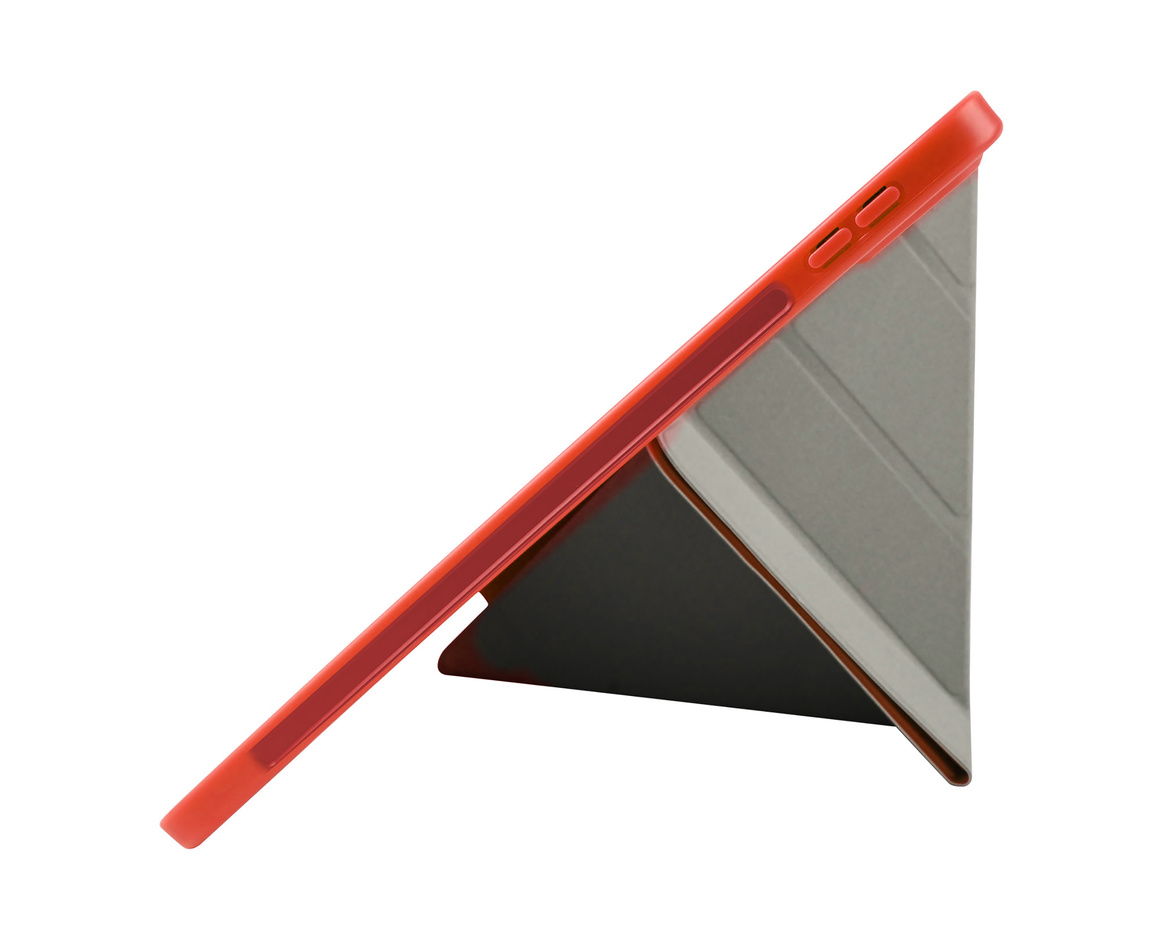 Pomologic - BookFold Clear till iPad Air 11 (M2/M3) - Clear/Röd