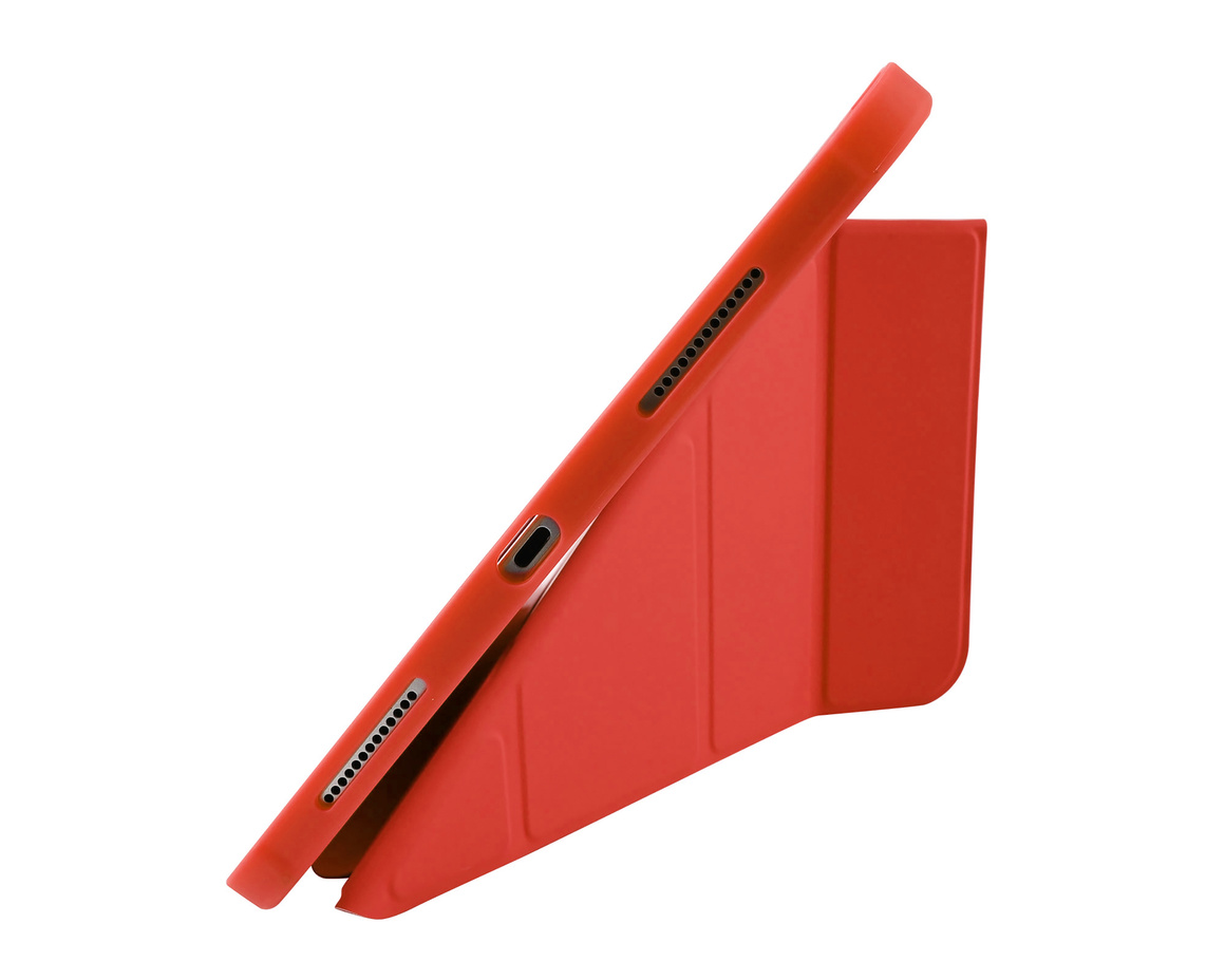 Pomologic - BookFold Clear till iPad Air 11 (M2/M3) - Clear/Röd