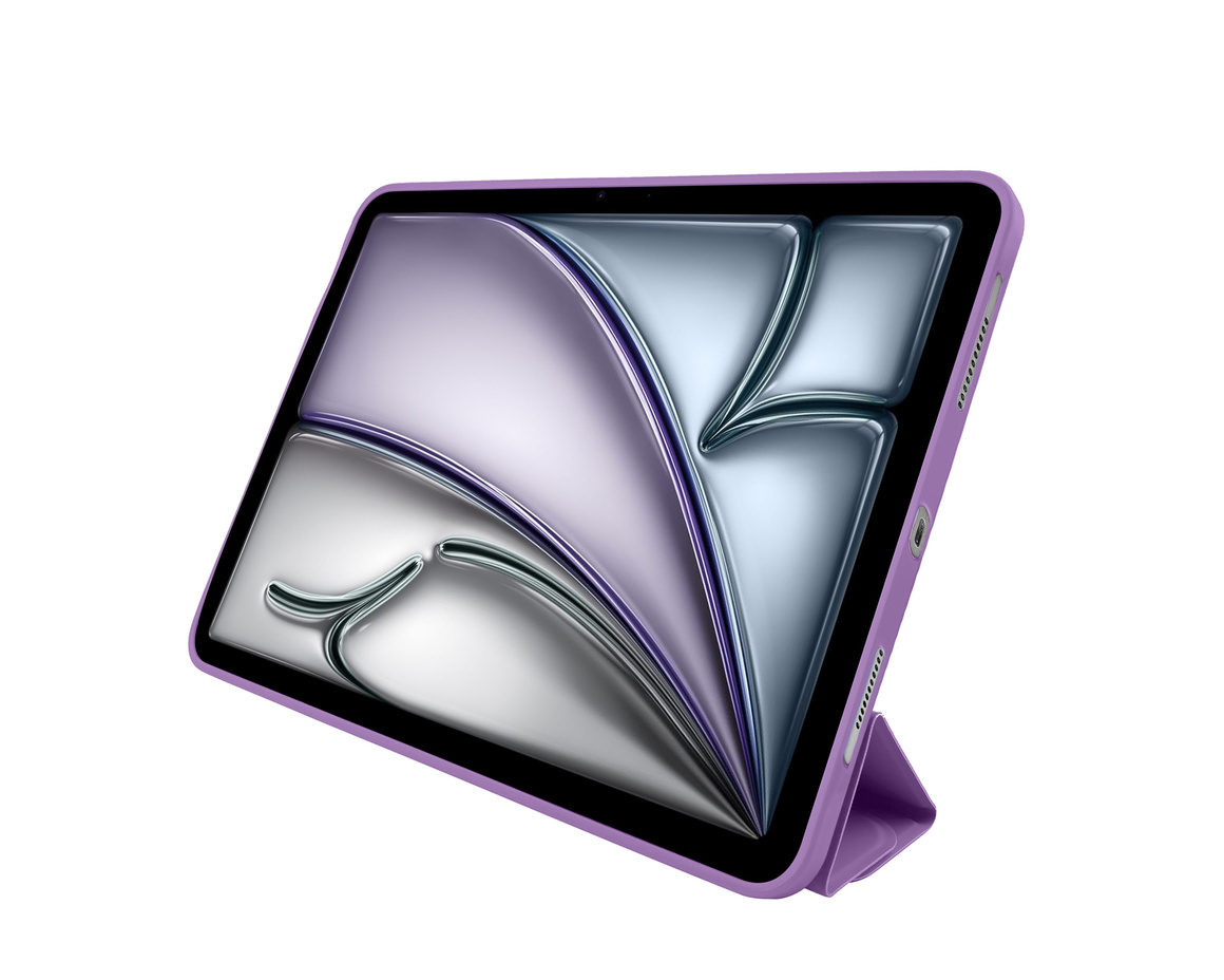 Pomologic - BookFold Clear till iPad Air 11 (M2/M3) - Clear/Lila