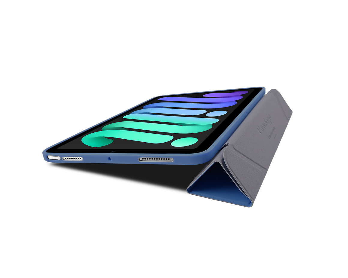 Pomologic - BookFold Clear till iPad Air 11 (M2/M3) - Clear/Marinblå