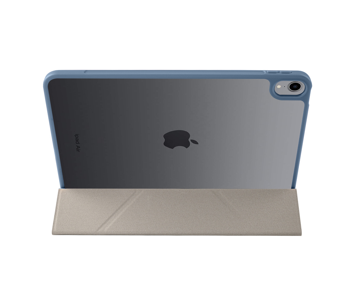 Pomologic - BookFold Clear till iPad Air 11 (M2/M3) - Clear/Marinblå