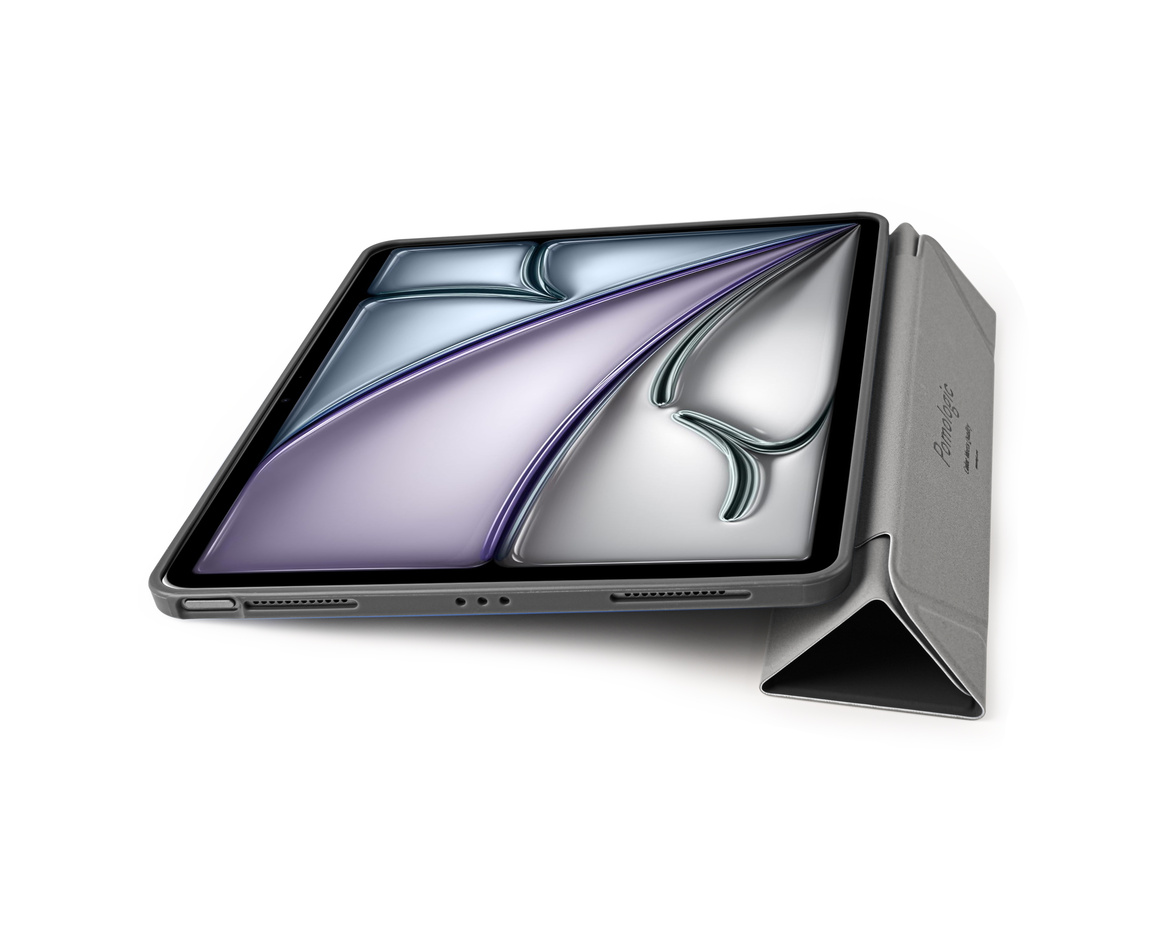 Pomologic - BookFold Clear till iPad Air 13 (M2/M3) - Clear/Grå
